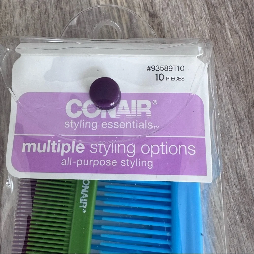 Conair Colorful Hair 8 Comb Set - Pocket, Rake, and Tail Assorted Combs